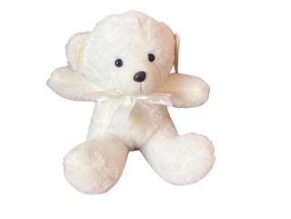 Ursulet 20 cm alb si rosu