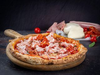 Pizza Cotto e Salsiccia  Ø32cm