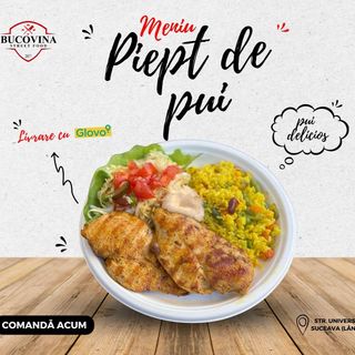 Meniu Piept de pui cu orez