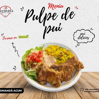 Meniu Pulpă de pui cu orez