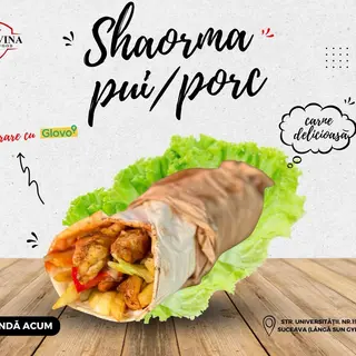 Shaorma de porc la lipie