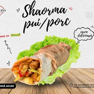 Shaorma de porc la lipie