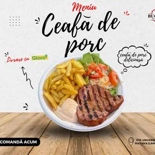 Meniu Ceafa de porc cu orez