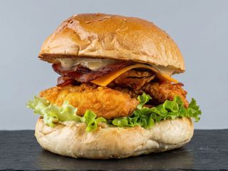 Burger pui crispy