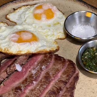 Steak and eggs