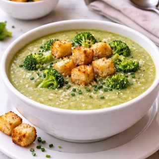 Supă cremă de broccoli