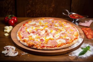 Pizza prosciutto si porumb Ø 40cm