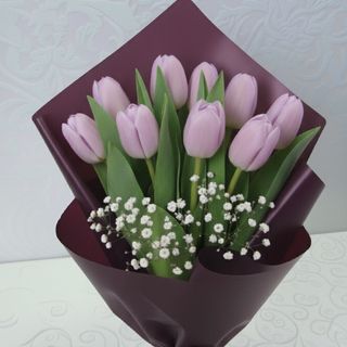 Buchet 9 lalele pink