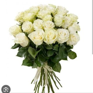 Buchet 25 trandafiri albi