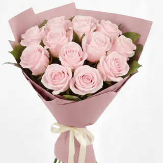 Buchet 15 trandafiri Pink mondial 