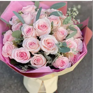Buchet 21 trandafiri Pink mondial 