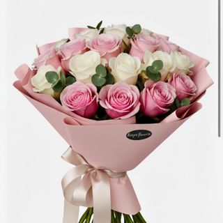 Buchet 15 trandafiri Pink vite