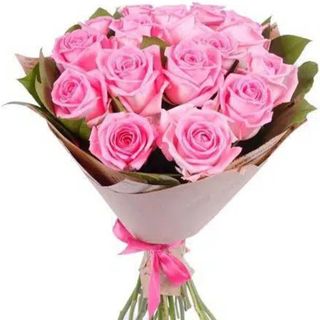 Buchet 15 trandafiri Pink mondial