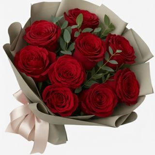 Buchet 9 trandafiri roșii