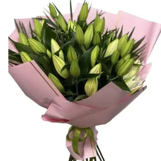 Buchet 5 crini imperiali albi