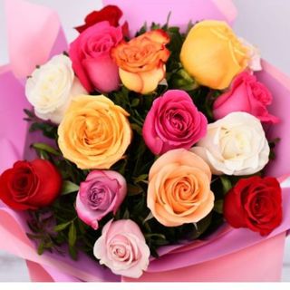 Buchet 11 trandafiri mixt