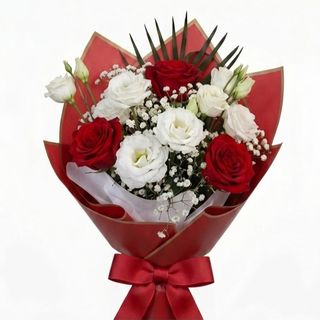 Buchet eustoma, rosa Red