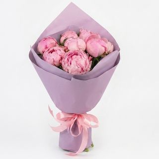 Buchet 7 Bujori pink