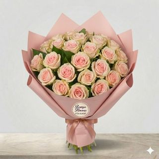 Buchet 21 trandafiri pink mondial