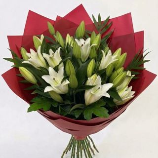 Buchet 3 crini imperiali albi