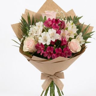 Buchet duble Astro , rosa pink