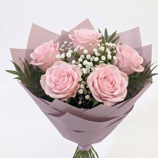 Buchet 5 trandafiri roz