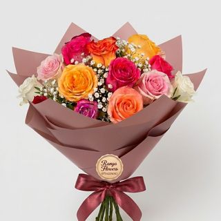 Buchet 11 trandafiri mixt 