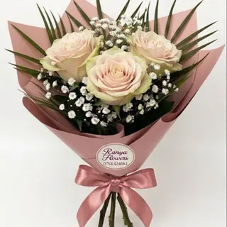 Buchet 3 trandafiri Pink mondyal 
