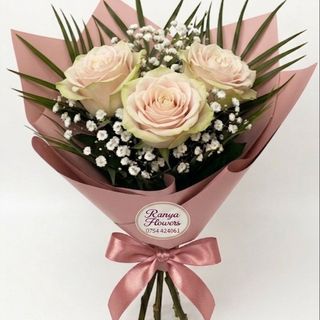 Buchet 3 trandafiri Pink mondyal 