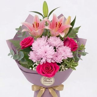 Buchet imperial, rosa fuxia