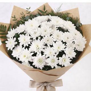 Buchet crizanteme albe