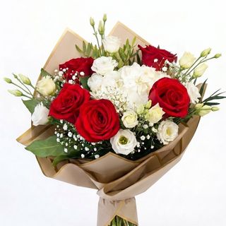 Buchet eustoma Hortensia, rosa red