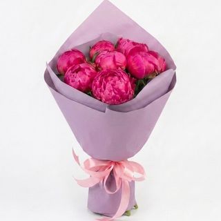 Buchet 7 bujori fuxia