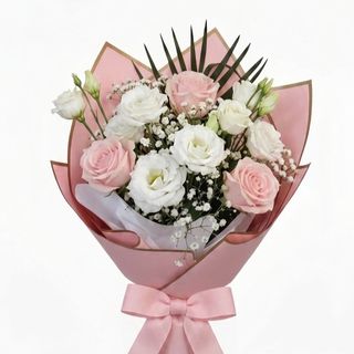 Buchet eustoma, rosa pink