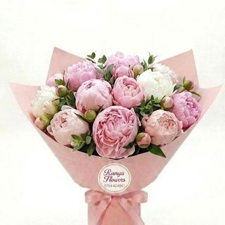 Buchet bujori 11 pastel