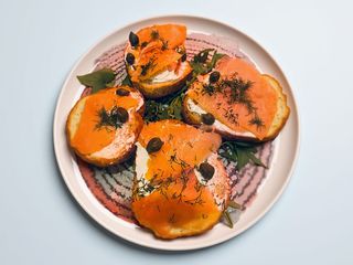 Bruschete cu somon afumat