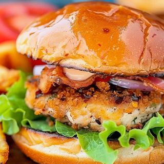 Crispy chicken burger