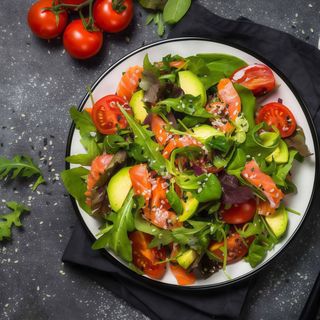 Salata avocado e salmone affumicato