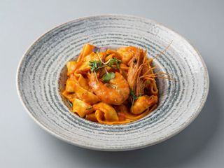 Pappardele con gamberi