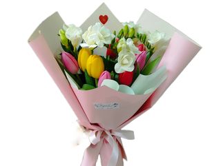 Buchet cu lalele și frezii - color