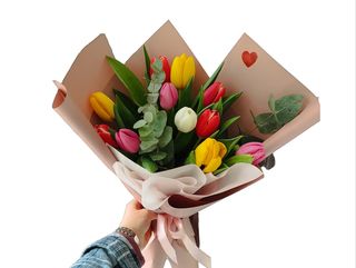 Buchet cu 11 Lalele colorate