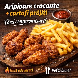 Aripioare Picante Plus Cartofi