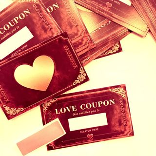 LOVE Cupons - mesaj secret cu scratch