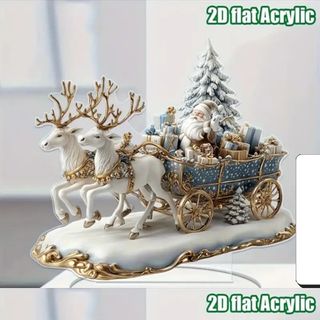 Decoratiune Masa Craciun din Plexi blue