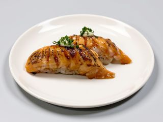 Salmon flambed