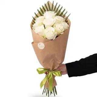 Buchet 9 Trandafiri albi