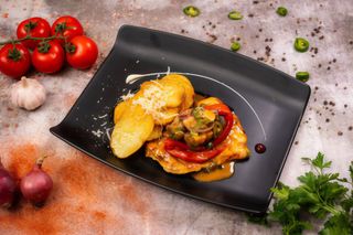 Scalopina di Pollo Ai Funghi/Piept de pui cu ciuperci