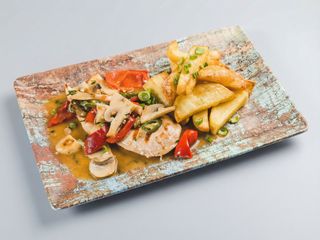 Petto di Pollo Vesuviano/Piept de pui cu legume