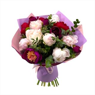 Buchet 15 Bujori colorați