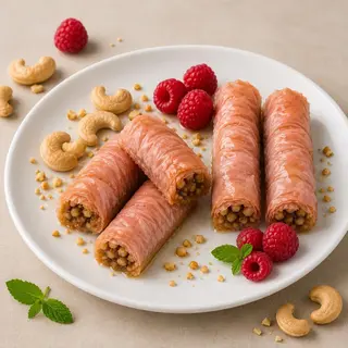 Baklava Fingers cu caju si zmeura 250 gr